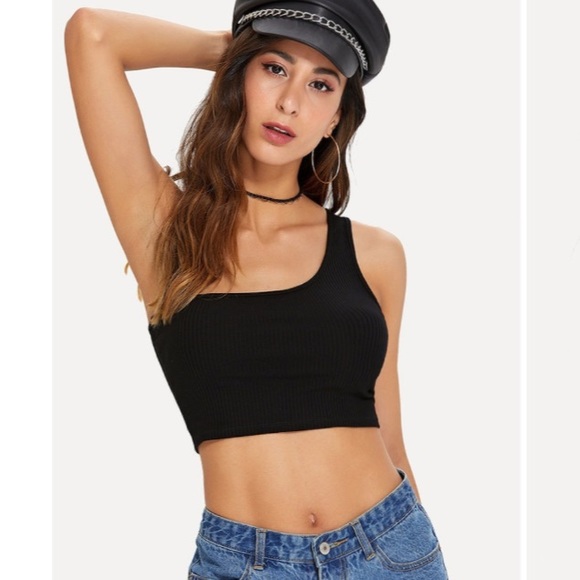 Tops - one shoulder crop top